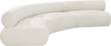 Bale Cream Chenille Fabric Modular Sofa 114Cream-S3A Meridian Furniture