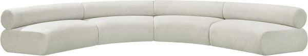 Bale Cream Chenille Fabric Modular Sofa 114Cream-S4A Meridian Furniture