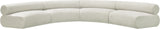 Bale Cream Chenille Fabric Modular Sofa 114Cream-S4A Meridian Furniture