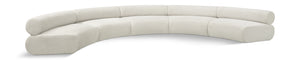 Bale Cream Chenille Fabric Modular Sofa 114Cream-S5A Meridian Furniture