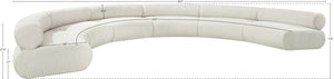 Bale Cream Chenille Fabric Modular Sofa 114Cream-S6A Meridian Furniture