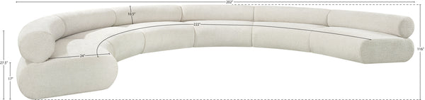 Bale Cream Chenille Fabric Modular Sofa 114Cream-S6A Meridian Furniture