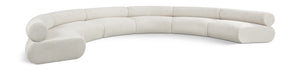 Bale Cream Chenille Fabric Modular Sofa 114Cream-S6A Meridian Furniture