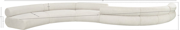 Bale Cream Chenille Fabric Modular Sofa 114Cream-S6B Meridian Furniture