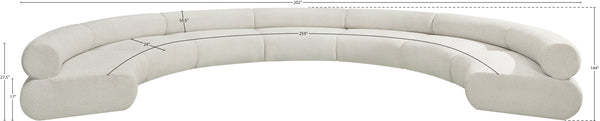 Bale Cream Chenille Fabric Modular Sofa 114Cream-S7A Meridian Furniture