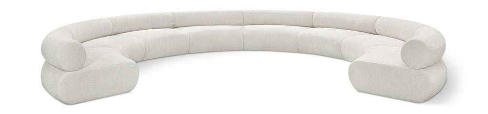 Bale Cream Chenille Fabric Modular Sofa 114Cream-S8A Meridian Furniture