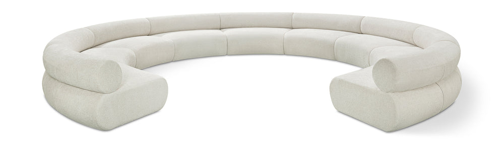 Bale Cream Chenille Fabric Modular Sofa 114Cream-S9A Meridian Furniture