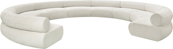 Bale Cream Chenille Fabric Modular Sofa 114Cream-S9A Meridian Furniture