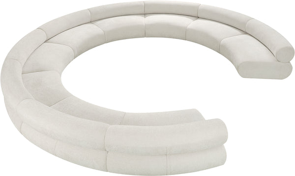 Bale Cream Chenille Fabric Modular Sofa 114Cream-S9A Meridian Furniture