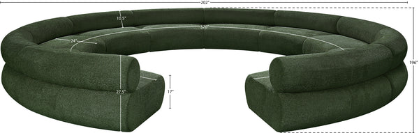 Bale Green Chenille Fabric Modular Sofa 114Green-S10A Meridian Furniture