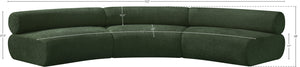 Bale Green Chenille Fabric Modular Sofa 114Green-S3A Meridian Furniture