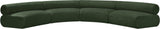 Bale Green Chenille Fabric Modular Sofa 114Green-S4A Meridian Furniture