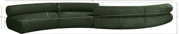 Bale Green Chenille Fabric Modular Sofa 114Green-S4B Meridian Furniture