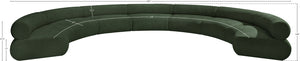 Bale Green Chenille Fabric Modular Sofa 114Green-S7A Meridian Furniture