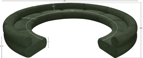 Bale Green Chenille Fabric Modular Sofa 114Green-S9A Meridian Furniture