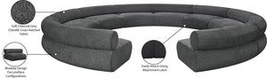 Bale Grey Chenille Fabric Modular Sofa 114Grey-S10A Meridian Furniture