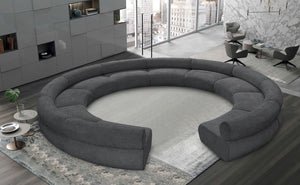 Bale Grey Chenille Fabric Modular Sofa 114Grey-S10A Meridian Furniture