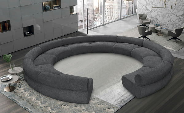 Bale Grey Chenille Fabric Modular Sofa 114Grey-S10A Meridian Furniture