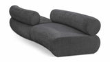 Bale Grey Chenille Fabric Modular Sofa 114Grey-S2B Meridian Furniture