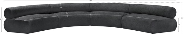 Bale Grey Chenille Fabric Modular Sofa 114Grey-S4A Meridian Furniture