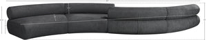 Bale Grey Chenille Fabric Modular Sofa 114Grey-S4B Meridian Furniture