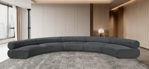 Bale Grey Chenille Fabric Modular Sofa 114Grey-S5A Meridian Furniture