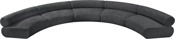 Bale Grey Chenille Fabric Modular Sofa 114Grey-S5A Meridian Furniture