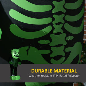 English Elm Outdoor 8 Foot Tall Halloween Skeleton Frankenstein Inflatable with Led Yard Display T3971P382542
