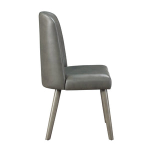 English Elm Set Of 2 Cushioned Pu Side Chairs With Gray Oak Legs, Modern Comfort For Dining & Home Office B016P314454-GIGA