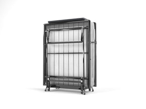 English Elm Metal Folding Bed Twin with 4" High-Density Foam Mattress, 300lbs Steel Frame, Slim 14" Foldable Profile W1960P162794