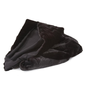 Howard Elliott Throw Luxurious Faux Fur Blanket - Sumptuous Softness For Cozy Living Room & Elegant Decor Black 100% Polyester 115-1090-howard-elliott
