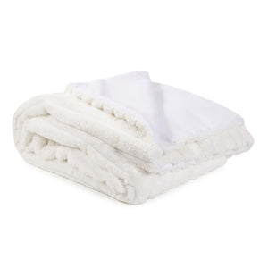 Howard Elliott Throw Luxurious Faux Fur Blanket - Sumptuous Softness For Cozy Living Room & Elegant Decor White 100% Polyester 115-1342-howard-elliott