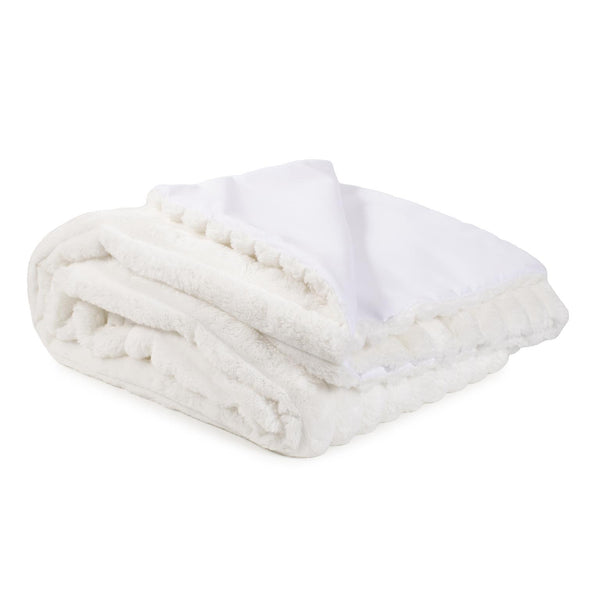 Howard Elliott Throw Luxurious Faux Fur Blanket - Sumptuous Softness For Cozy Living Room & Elegant Decor White 100% Polyester 115-1342-howard-elliott