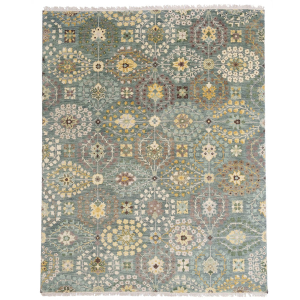 Capel Rugs Kerrington-eisley Exquisite Hand-knotted Wool Area Rug With Sophisticated Transitional Design Robin's Egg, Ivory 100% Wool 1150rs07060906240