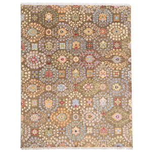 Capel Rugs Kerrington-eisley Exquisite Hand-knotted Wool Area Rug With Sophisticated Transitional Design Olive Multi, Green 100% Wool 1150rs07060906275