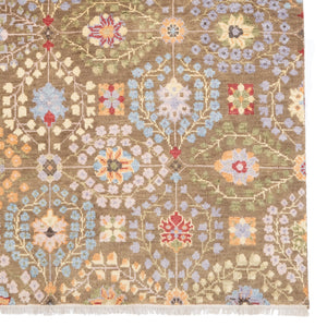 Capel Rugs Kerrington-eisley Exquisite Hand-knotted Wool Area Rug With Sophisticated Transitional Design Olive Multi, Green 100% Wool 1150rs07060906275