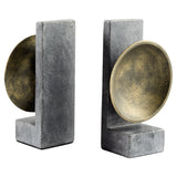 Taal Bookends Black and Brass 11500 Cyan Design