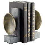 Taal Bookends Black and Brass 11500 Cyan Design