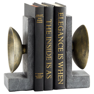 Taal Bookends Black and Brass 11500 Cyan Design