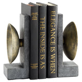 Taal Bookends Black and Brass 11500 Cyan Design