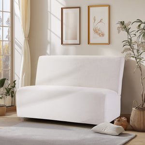 English Elm 49" Boucle Upholstered Compact Loveseat with Curved Back for Scandinavian Living Rooms W1687P372429