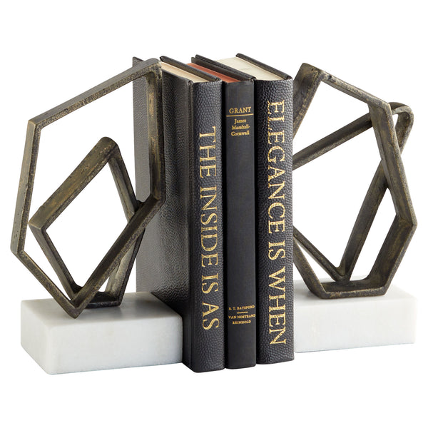 Euclid Bookends Bronze 11508 Cyan Design