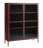 IDEAZ 1150UFAWine Red Steel Short Display Cabinet Red & Golden 1150UFA