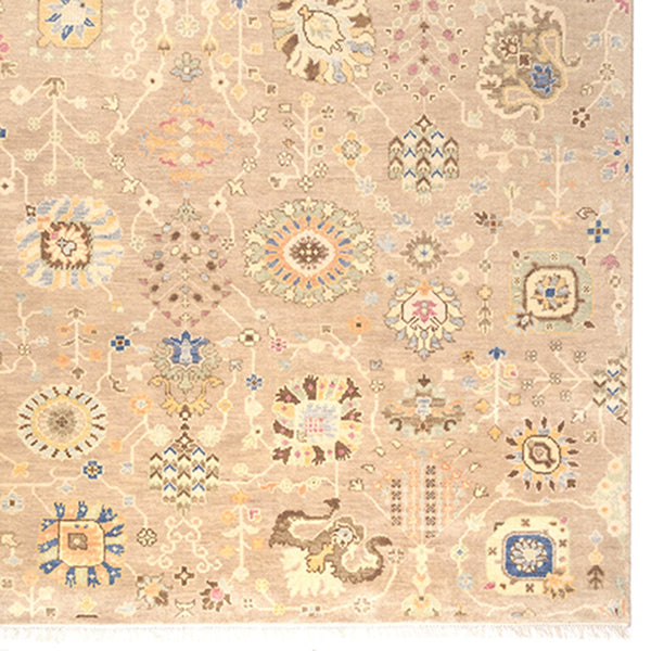 Capel Rugs Kerrington-newbury Elegant Hand-knotted Wool Area Rug For Transitional And Traditional Interiors Natural, Blue 100% Wool 1151rs05060806650