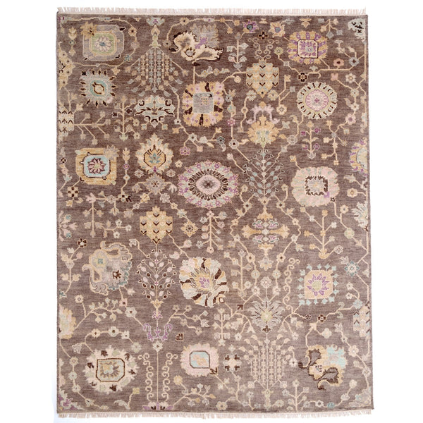 Capel Rugs Kerrington-newbury Elegant Hand-knotted Wool Area Rug For Transitional And Traditional Interiors Mushroom, Green 100% Wool 1151rs03060506700