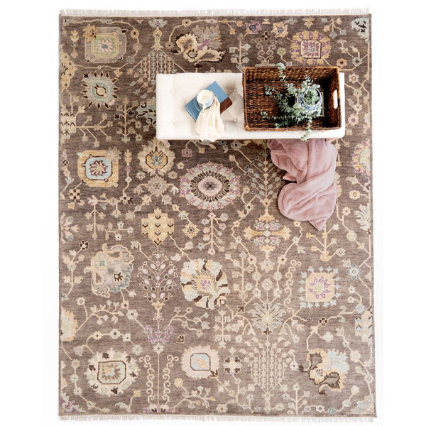 Capel Rugs Kerrington-newbury Elegant Hand-knotted Wool Area Rug For Transitional And Traditional Interiors Mushroom, Green 100% Wool 1151rs03060506700