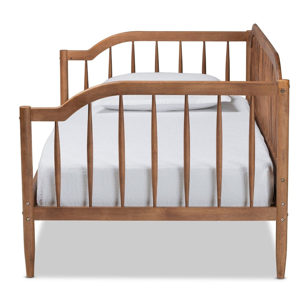Baxton Studio Baxton Studio Twin Size Daybed in Walnut Brown - Mid-Century Modern Design for Versatile Spaces MG0073-1-Walnut-Daybed