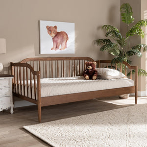 Baxton Studio Baxton Studio Twin Size Daybed in Walnut Brown - Mid-Century Modern Design for Versatile Spaces MG0073-1-Walnut-Daybed
