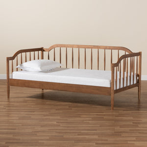 Baxton Studio Baxton Studio Twin Size Daybed in Walnut Brown - Mid-Century Modern Design for Versatile Spaces MG0073-1-Walnut-Daybed