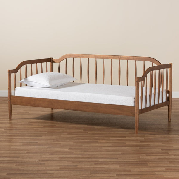 Baxton Studio Baxton Studio Twin Size Daybed in Walnut Brown - Mid-Century Modern Design for Versatile Spaces MG0073-1-Walnut-Daybed